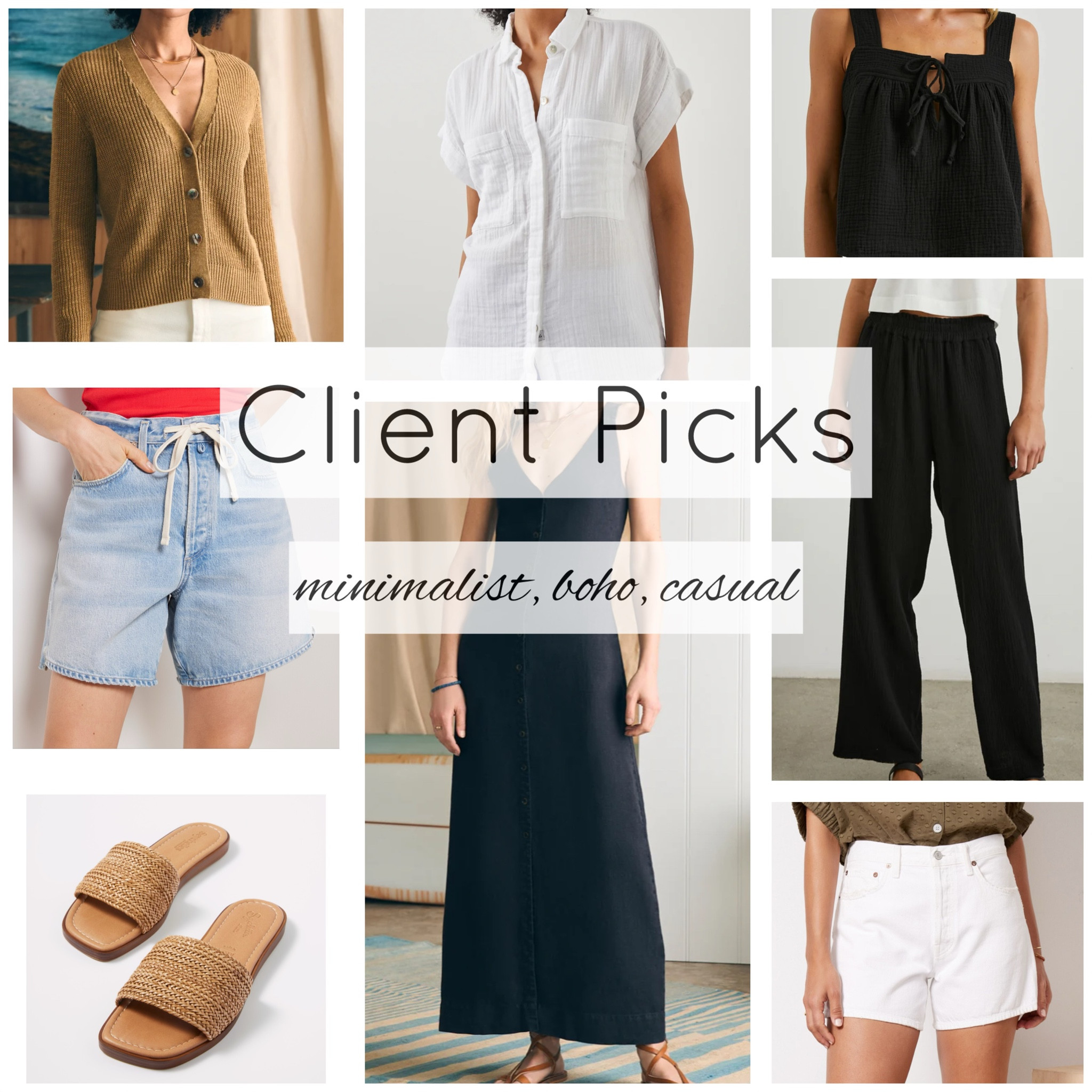 So many great find on a recent shopping spree with a client. She is on the taller size so finding these elevated casual shorts with longer inseams was a major win! Also love the gauzy cotton pieces she purchased, perfect for the warm summer ahead! 😎