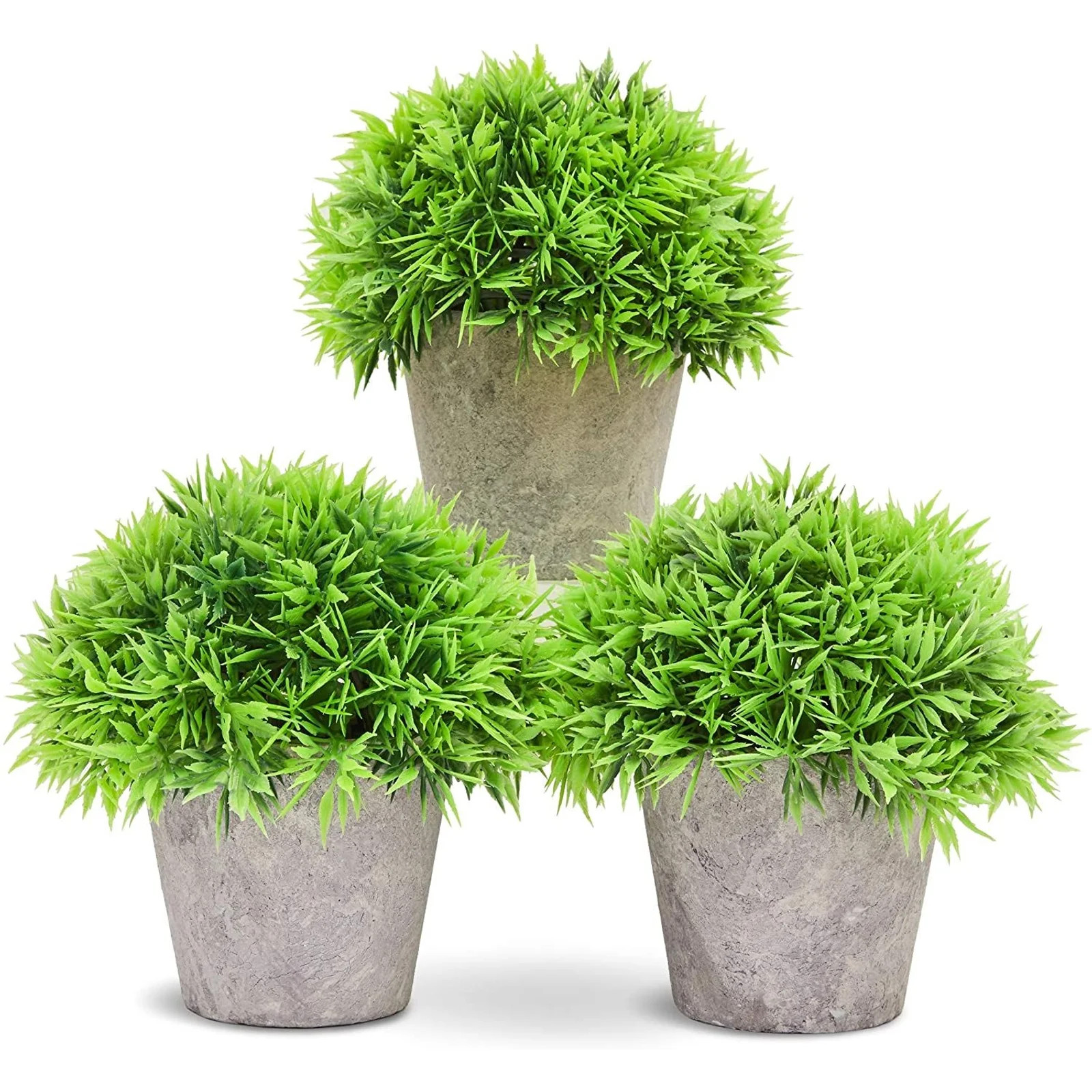 Set of 3 Artificial Plants in Pots, 5" Potted Fake House Plants Home Indoor Decoration, Small Fau... | Walmart (US)