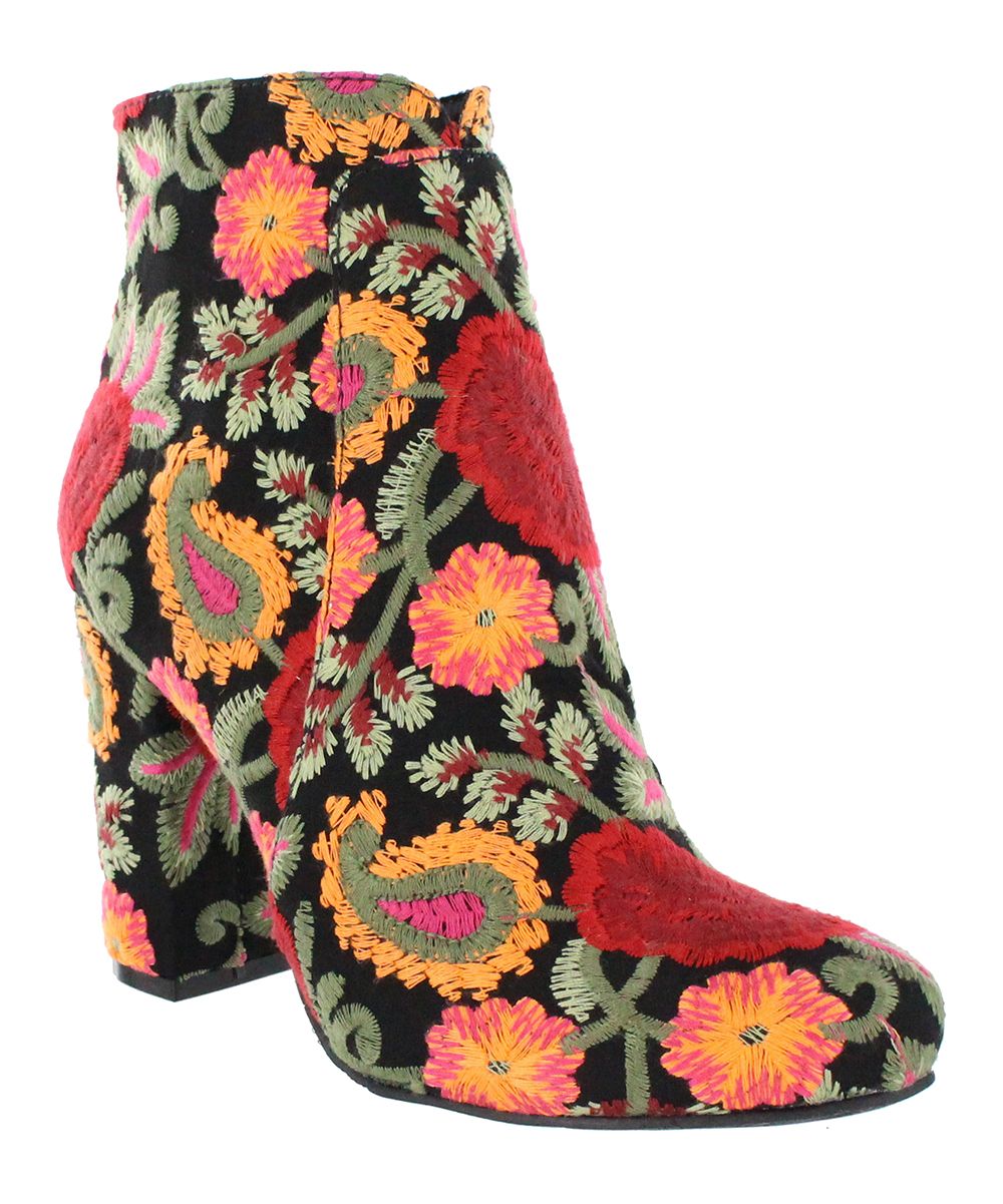 MIA Shoes Women's Casual boots BLACK - Red Rosebud Boot - Women | Zulily