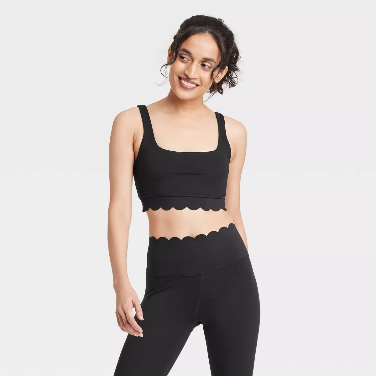 Women's Scallop Detail Sports Bra - JoyLab™ | Target