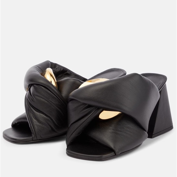 JW ANDERSON chain link heel mule sandals black SZ 8.5 NWT | Poshmark