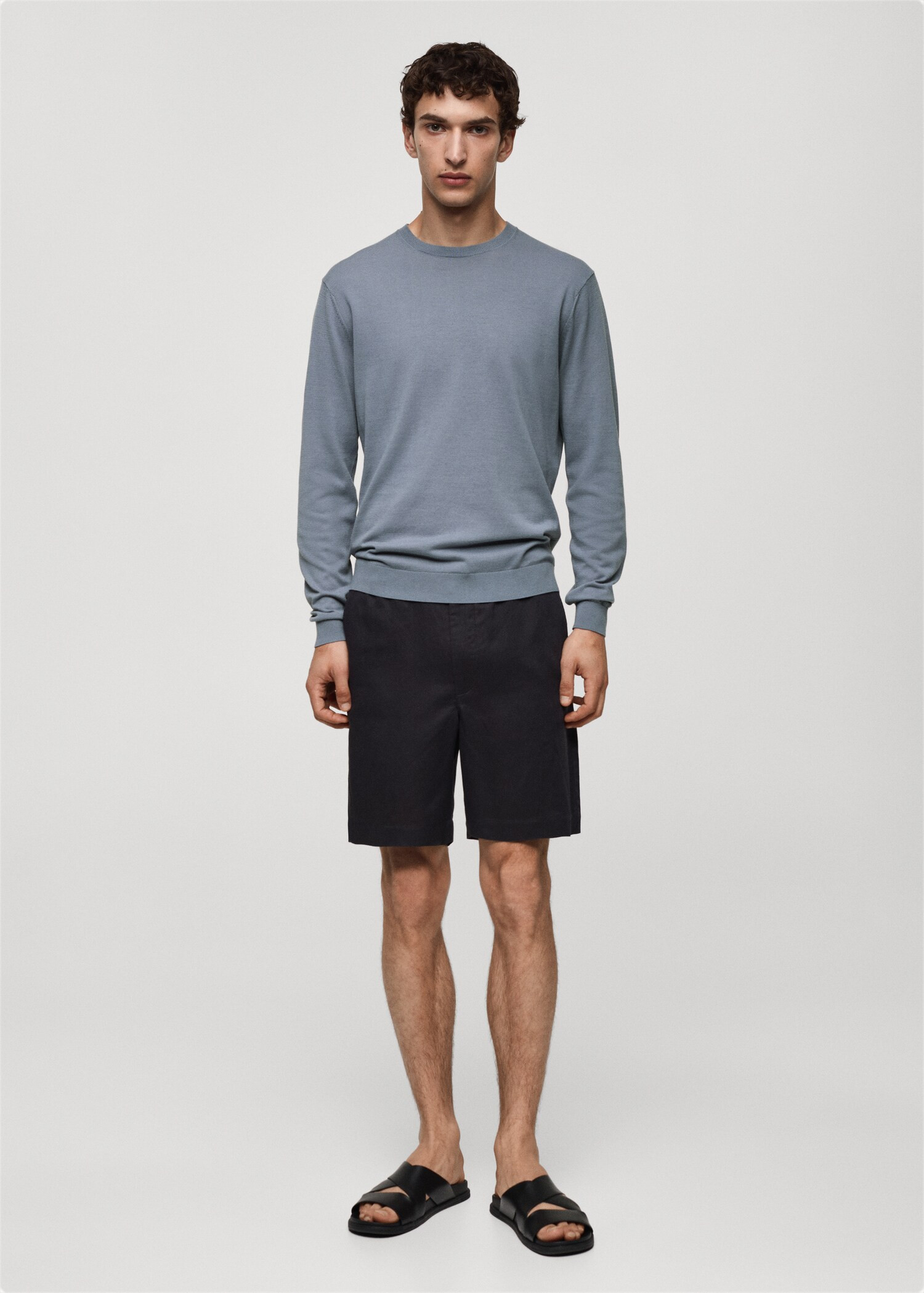 100% cotton fine-knit sweater - Man | MANGO United Kingdom | MANGO (UK)