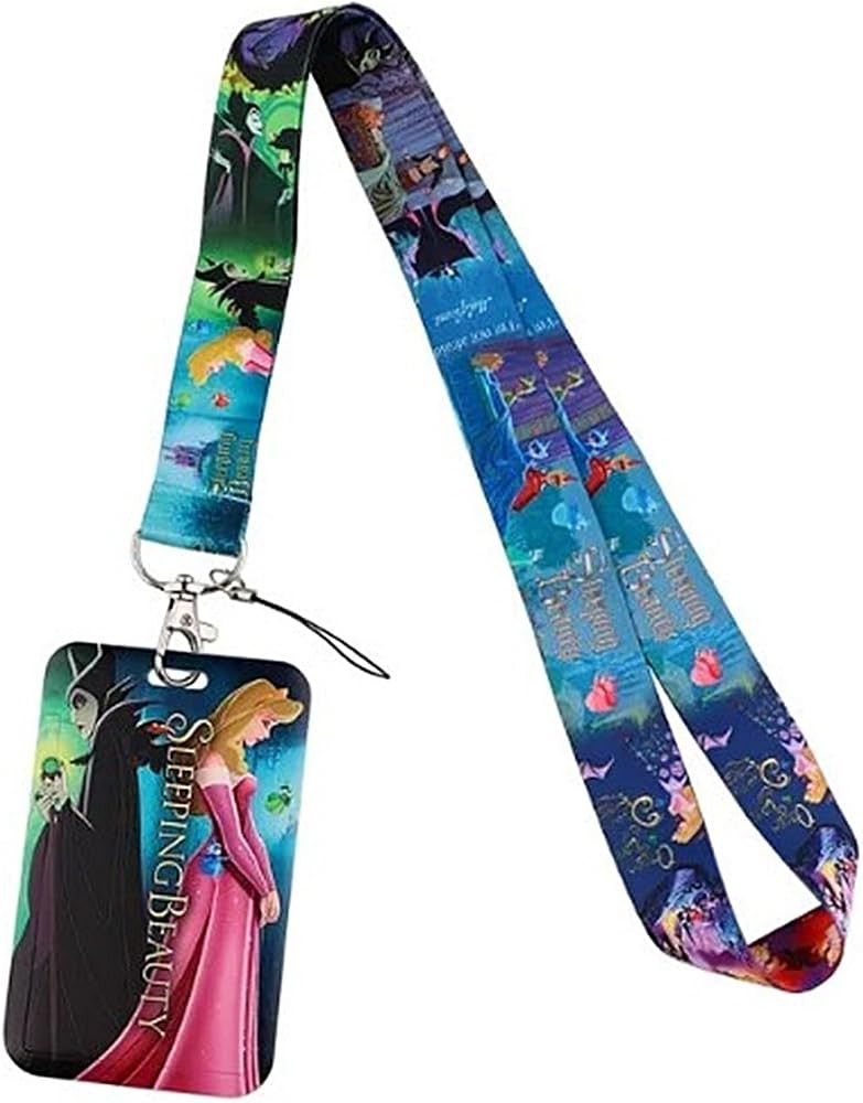 TCB Creations Sleeping Cartoon Beauty Princess Character Lanyard Keychain ID Holder | Amazon (US)