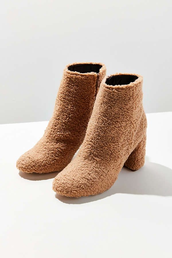 Timber Faux Sherpa Ankle Boot | Urban Outfitters US