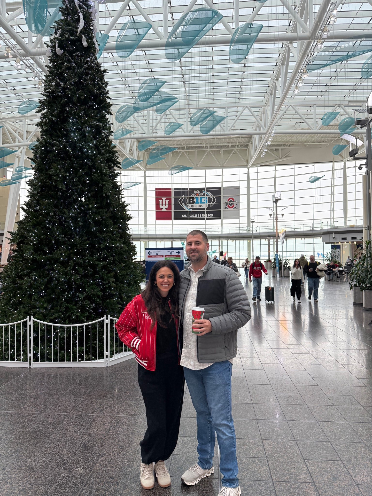 The Anthropologie Ohio State bomber jacket, black sweater set, and neutral sneakers were perfect for our flight into Indy for the Big 10 Championship, going from sunny Florida to freezing temps!

Sweater set is comfy and warm, and I especially love a jogger bottom for traveling so wide leg pants aren’t on the floor, if you know what I mean 🤣 It can be dressed up or down and I own in many colors. The sneakers are comparable to my high end version, and yet this pair is SO much more comfortable on my feet-size down .5. I can’t believe it’s under $15.

It can be so hard to shop for my 6’4 husband so I’m linking this jacket he has and loved for YEARS! It’s in solids now, but the tall option is perfect for him, and Lands End has a huge winter sale going on right now for all your outerwear needs.

Texas A&M and Arizona State fans run to scoop up this jacket while it’s an extra 40% off.

Fit notes: size down in the bomber if in between and up in the sweater set.

Walmart Target Amazon fashion

#LTKMidsize #LTKTravel #LTKSaleAlert