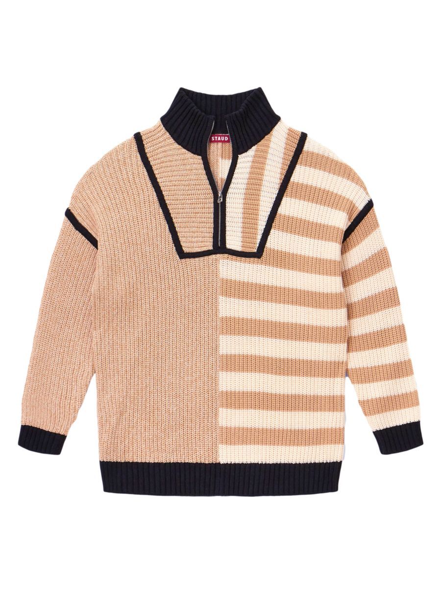 STAUD Hampton Striped Oversized Sweater | Saks Fifth Avenue
