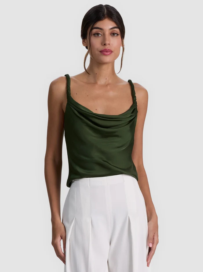 MONIQUE TWIST STRAP TANK | Alice + Olivia
