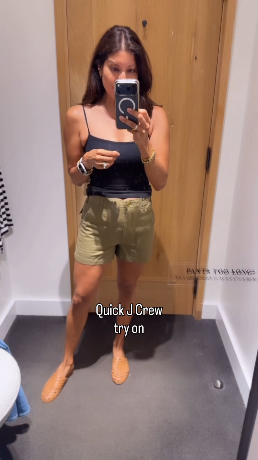 A lot in the store to see but I just picked a few things. @jcrew 

Satin shorts xs
Black tank xxs 
Jeans 25 
Tee shirt xs 
Dress xs 
Green shorts 26 go up 1 
Black cami tank xs

#LTKOver40 #LTKSeasonal #LTKPetite