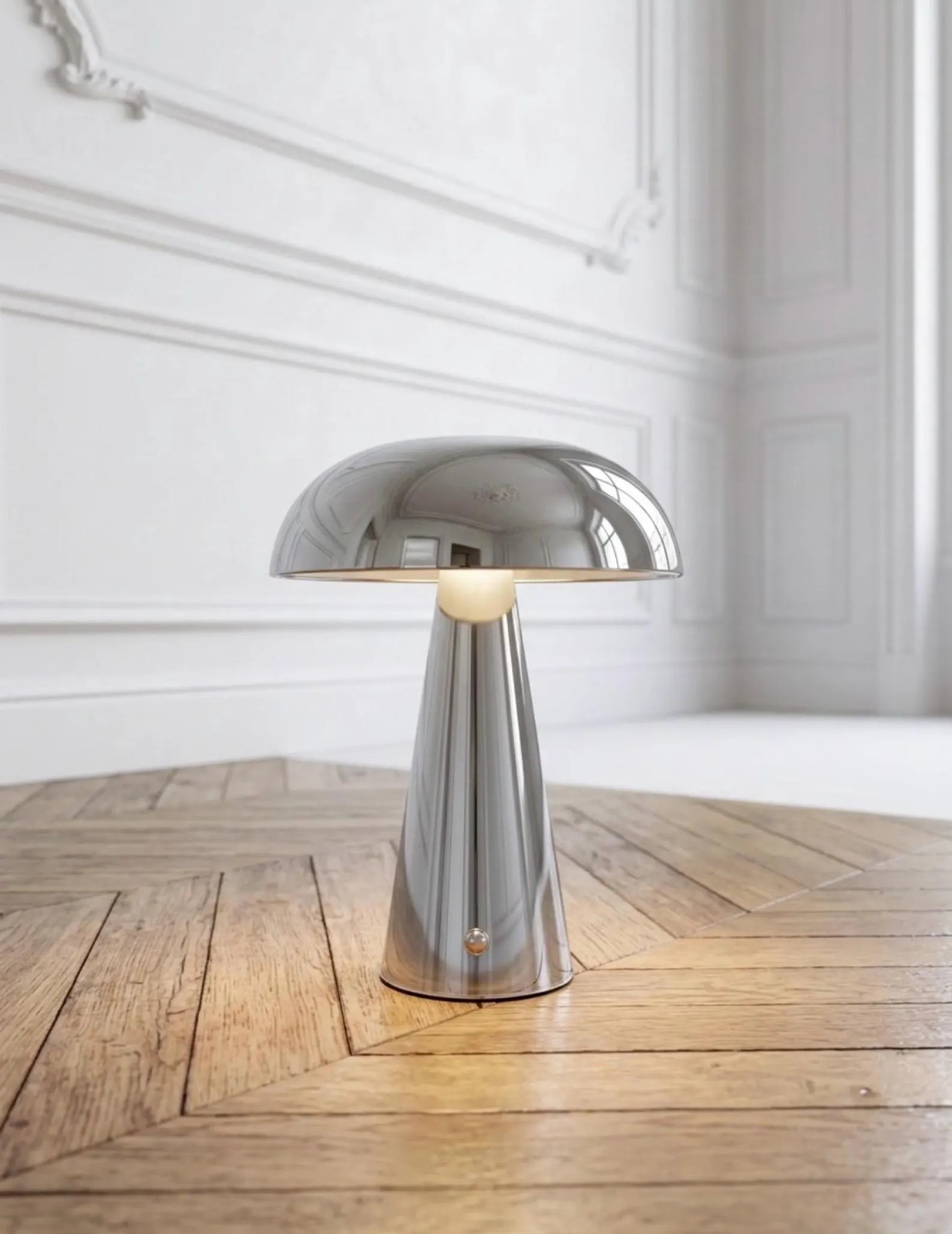 Trendy vintage-style chrome mushroom lamp by y2k design | Etsy (Global)