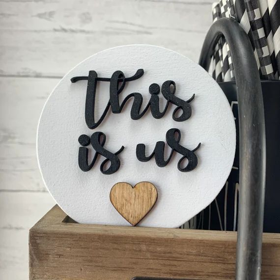 This is Us Round Tiered Tray Decor farmhouse mini sign round | Etsy | Etsy (US)