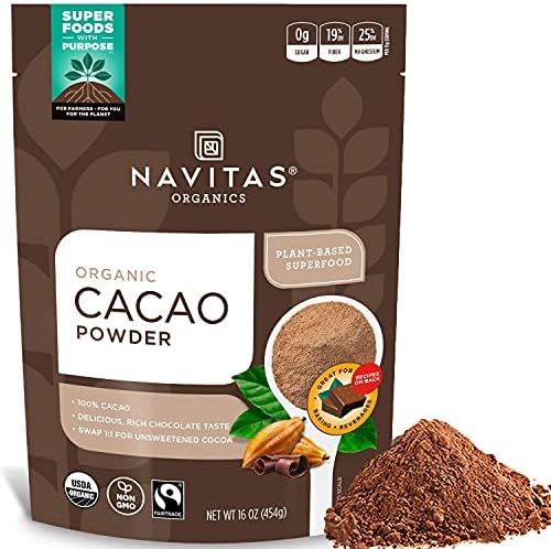 Navitas Organics Organic Cacao Powder, Non-GMO, Fair Trade, Gluten-Free, 16 Ounce | Amazon (US)