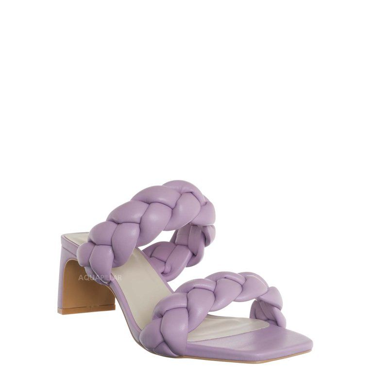 Block Heel Woven Slipper - Women Braided Sandal | Walmart (US)