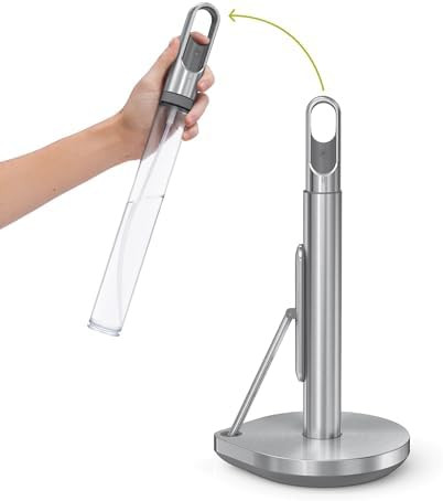 simplehuman Standing Paper Towel Holder with Spray Pump, Brushed Stainless Steel | Amazon (US)