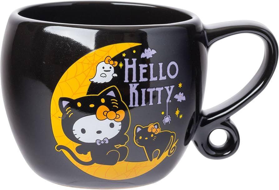 Silver Buffalo Sanrio Hello Kitty Halloween Loop Handle Ceramic Mug, 15.9 ounces | Amazon (US)