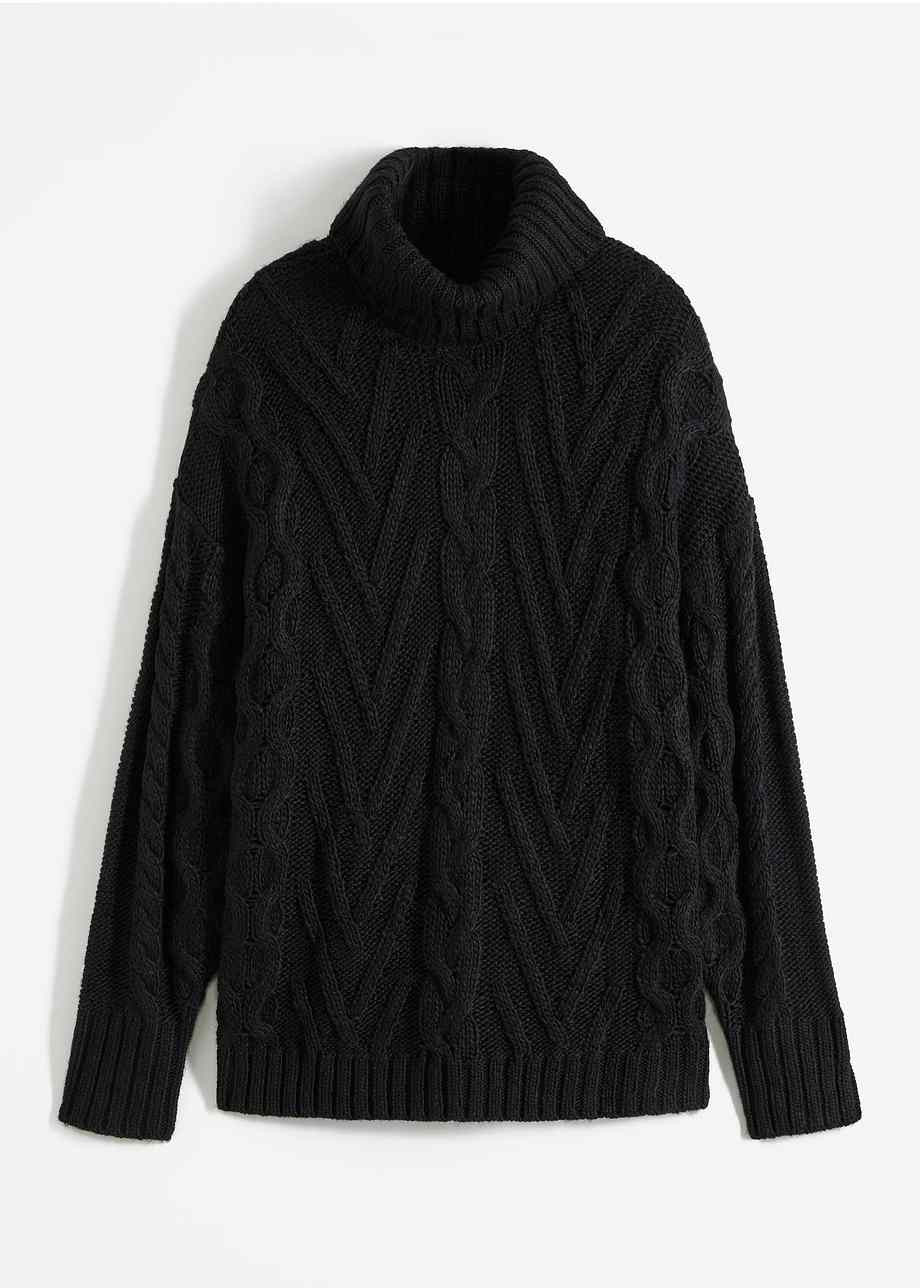 Pull en maille essentiel - noir | Bonprix FR