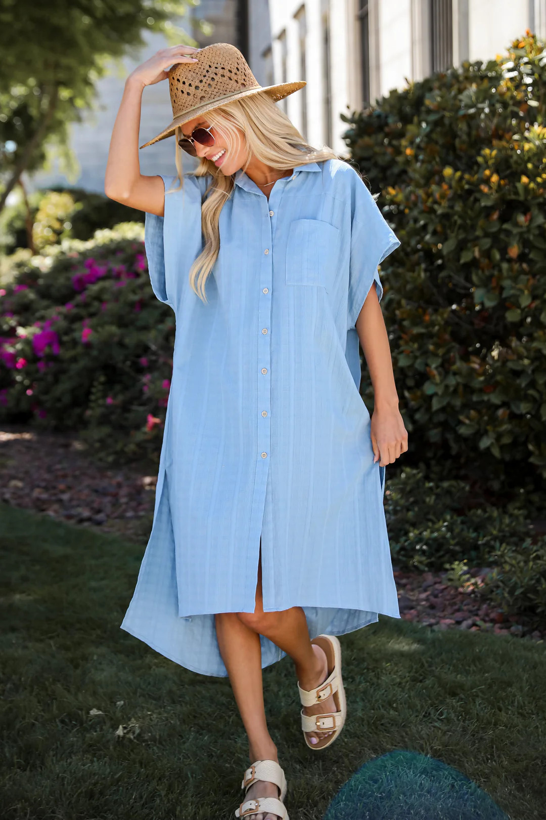 Best Presence Chambray Midi Dress | Dress Up