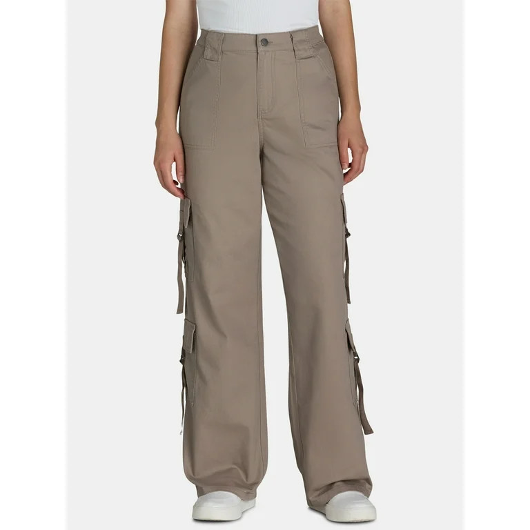 No Boundaries Twill Cargo Pants, 31.75” Inseam, Women’s | Walmart (US)