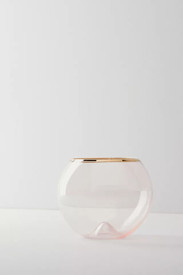 Gilded Rim Stemless Glass | Anthropologie (US)