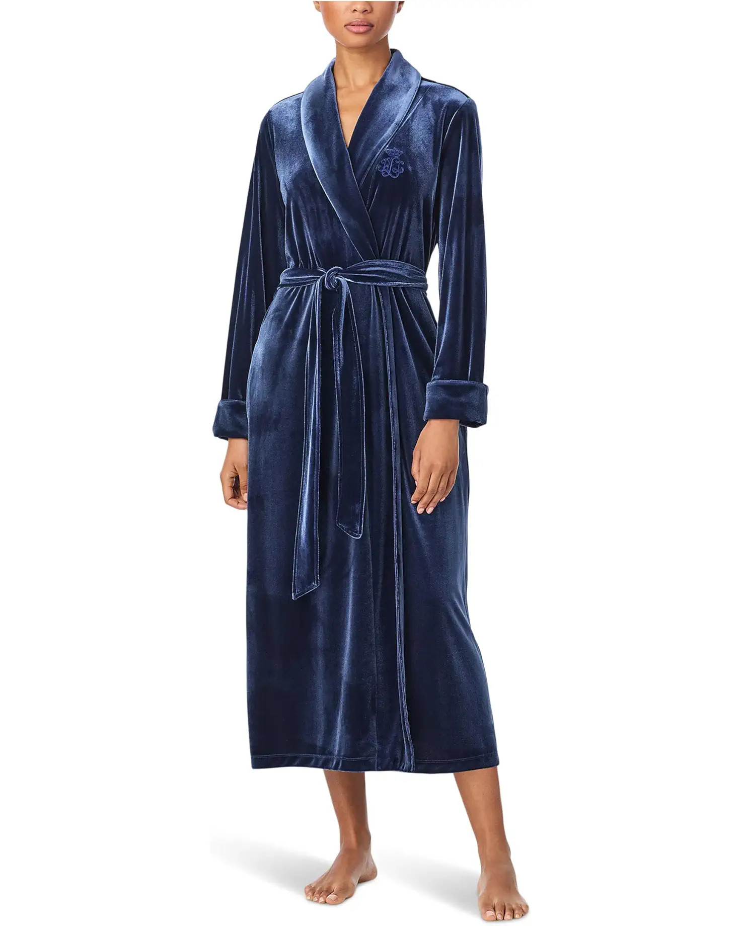 Velvet Long Shawl Collar Robe | Zappos