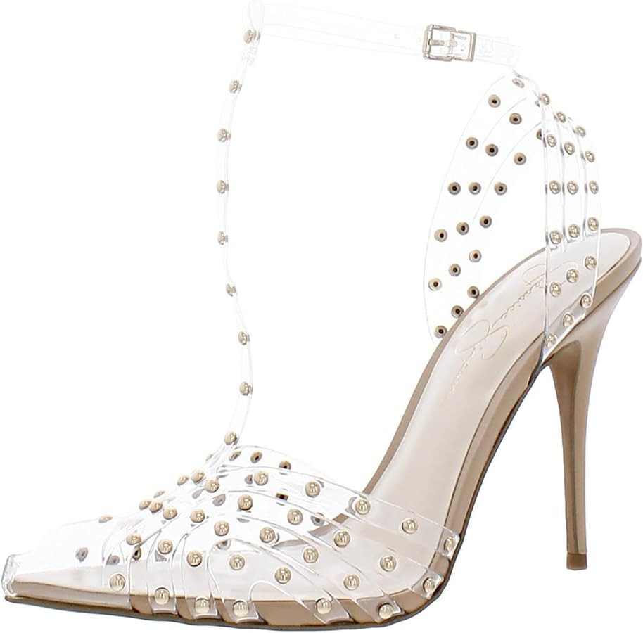 Jessica Simpson Womens Wisata2 Rhinestone Strappy Pumps | Amazon (US)