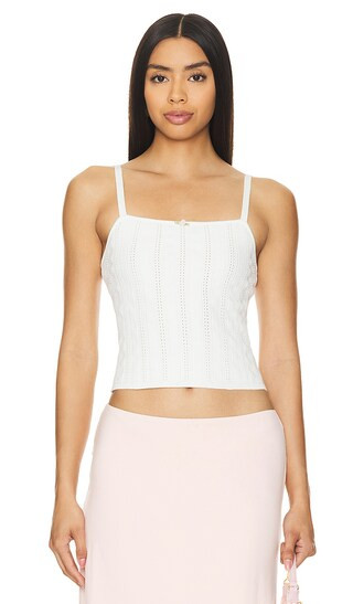 Ronan Knit Tank in White | Revolve Clothing (Global)