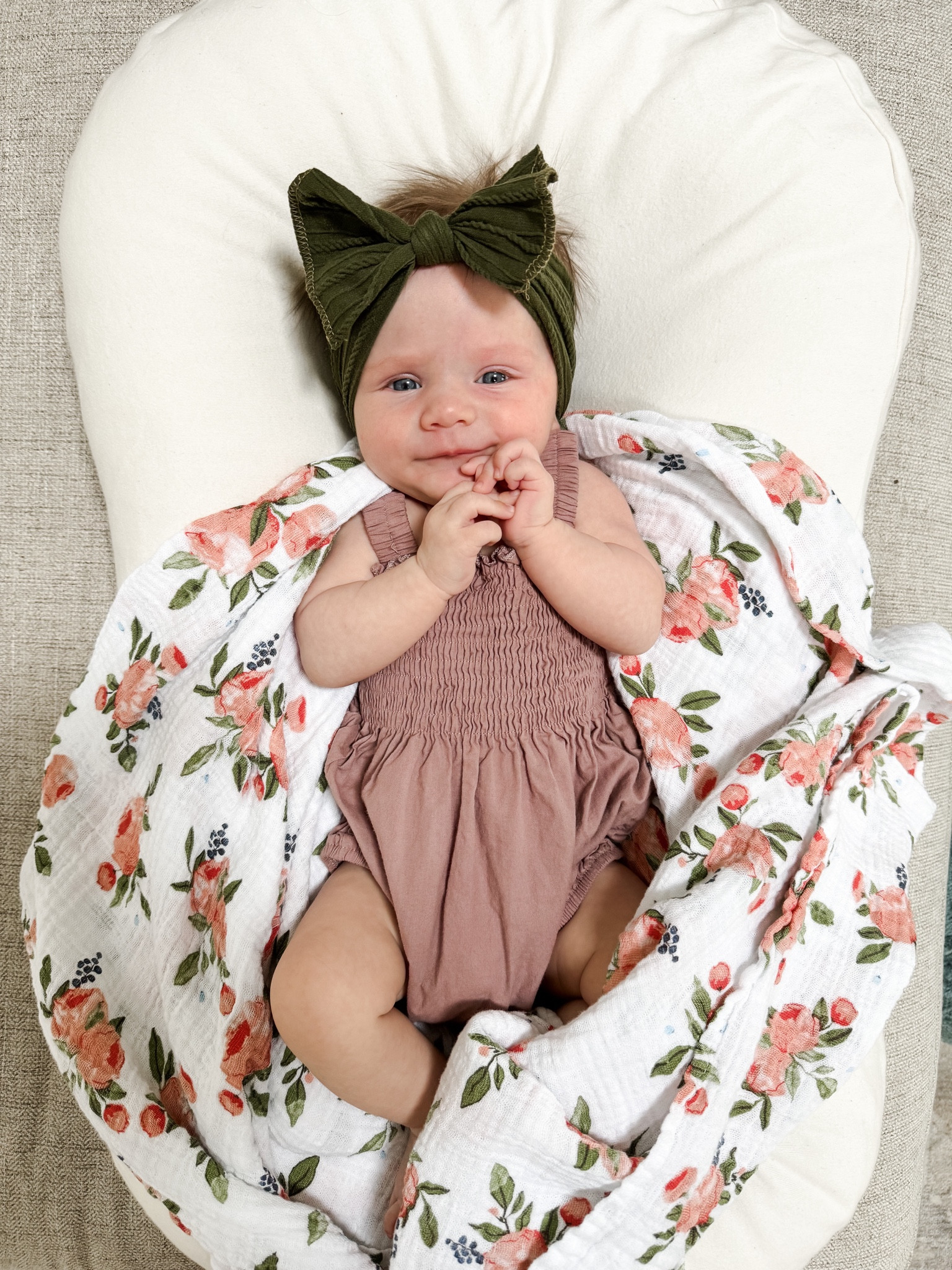 Sweetest baby girl ♥️ 

Baby girl outfits // baby bows // swaddle blanket // snuggle me // floral blanket // baby romperr

#LTKkids #LTKbaby #LTKbump