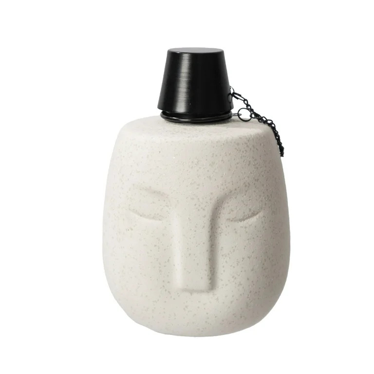 Better Homes & Gardens Ceramic Ecru Face Citronella Tabletop Torch with Fiberglass Wicker for Out... | Walmart (US)