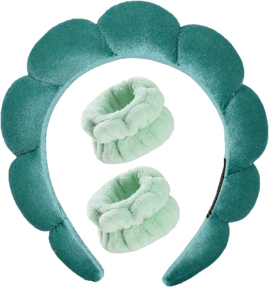 This item:  Luckybear Spa Headband for Washing Face, Velvet Makeup Headband, Bubble Skincare Head... | Amazon (US)