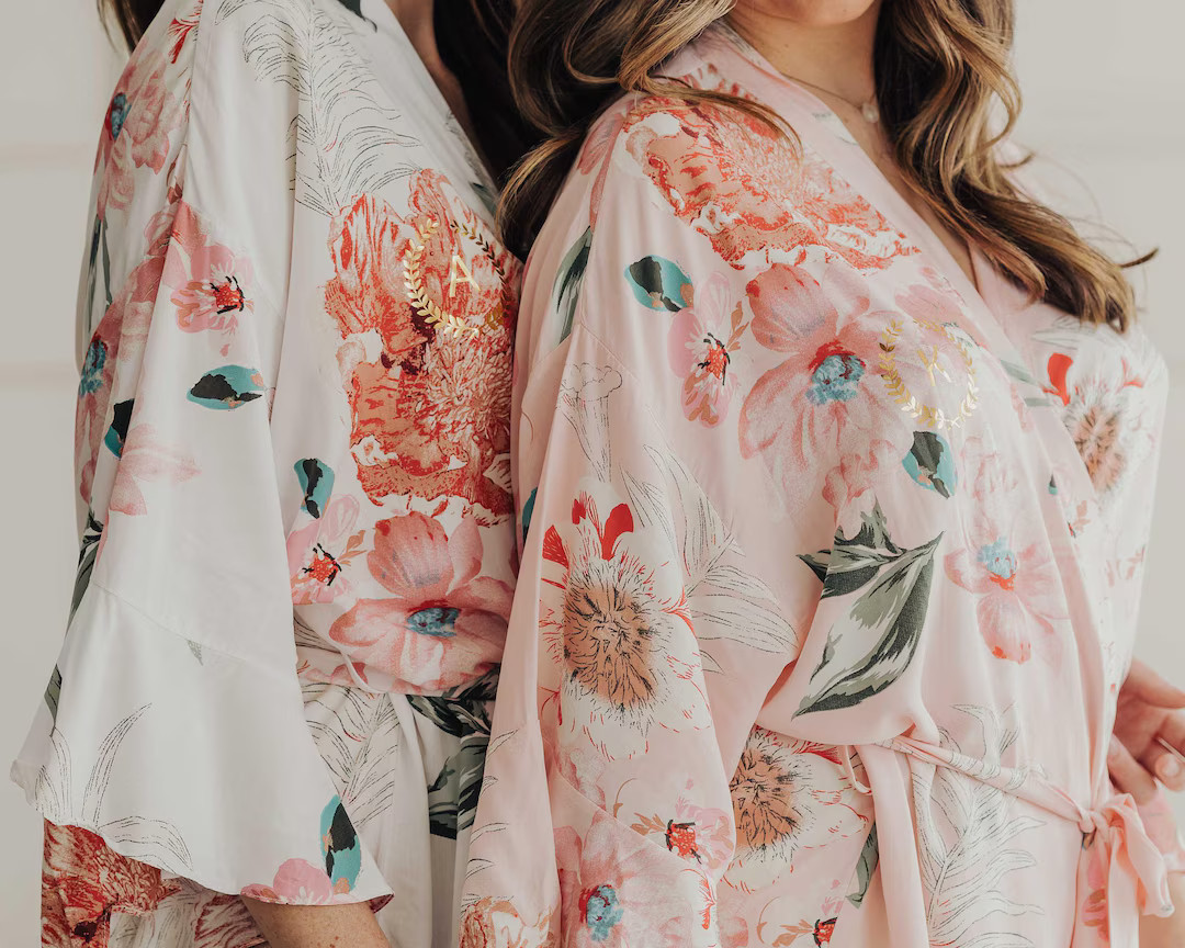Personalized Ruffle Floral Robe | Custom Bridal Robe | Wedding Robes for Bride | Bridesmaid Robes... | Etsy (US)
