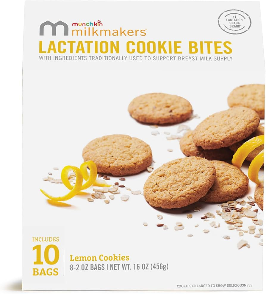 Munchkin Milkmakers Lactation Cookie Bites, Lemon Bliss, 10 Ct | Amazon (US)