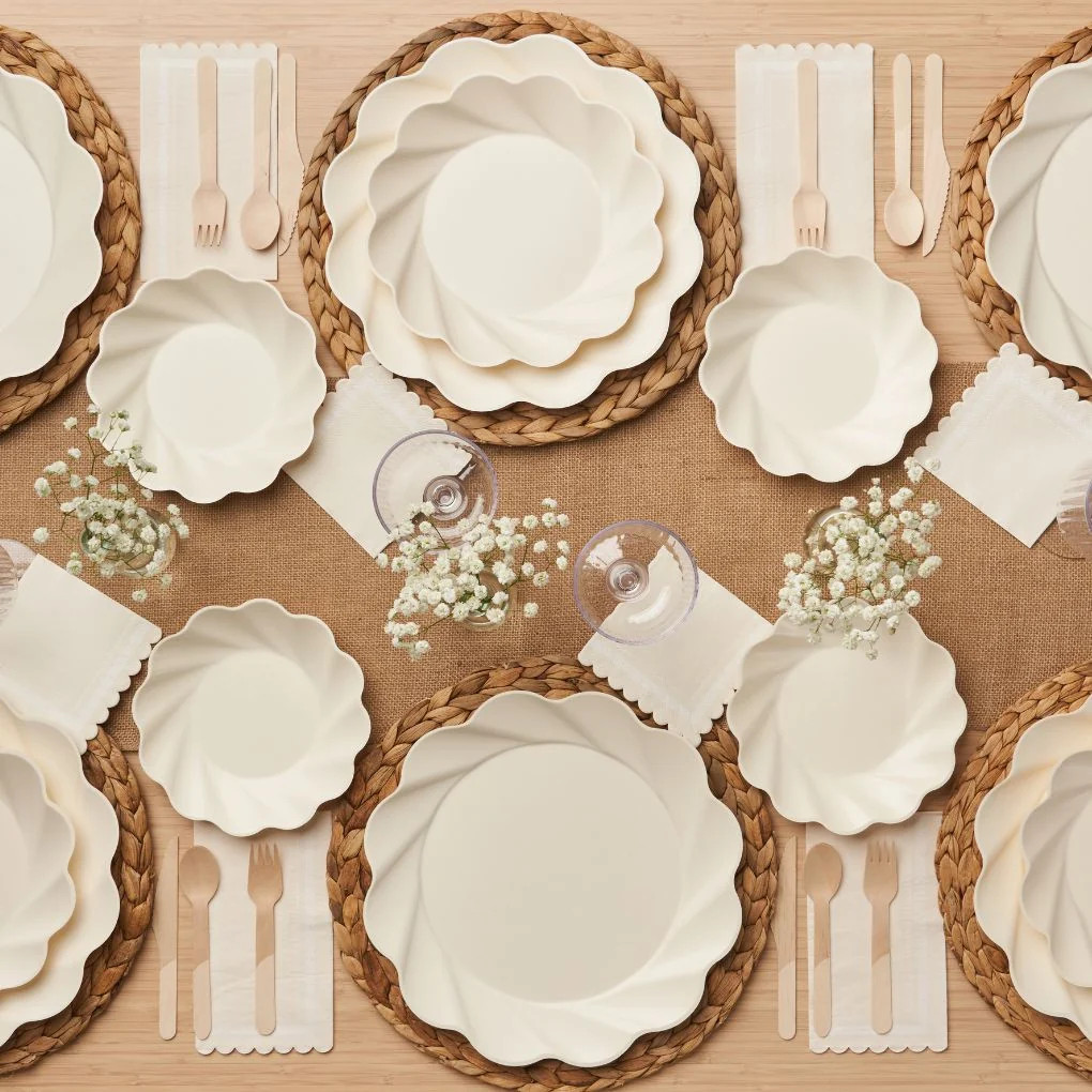 Simply Eco Compostable Table Setting - Cream | Sophistiplate