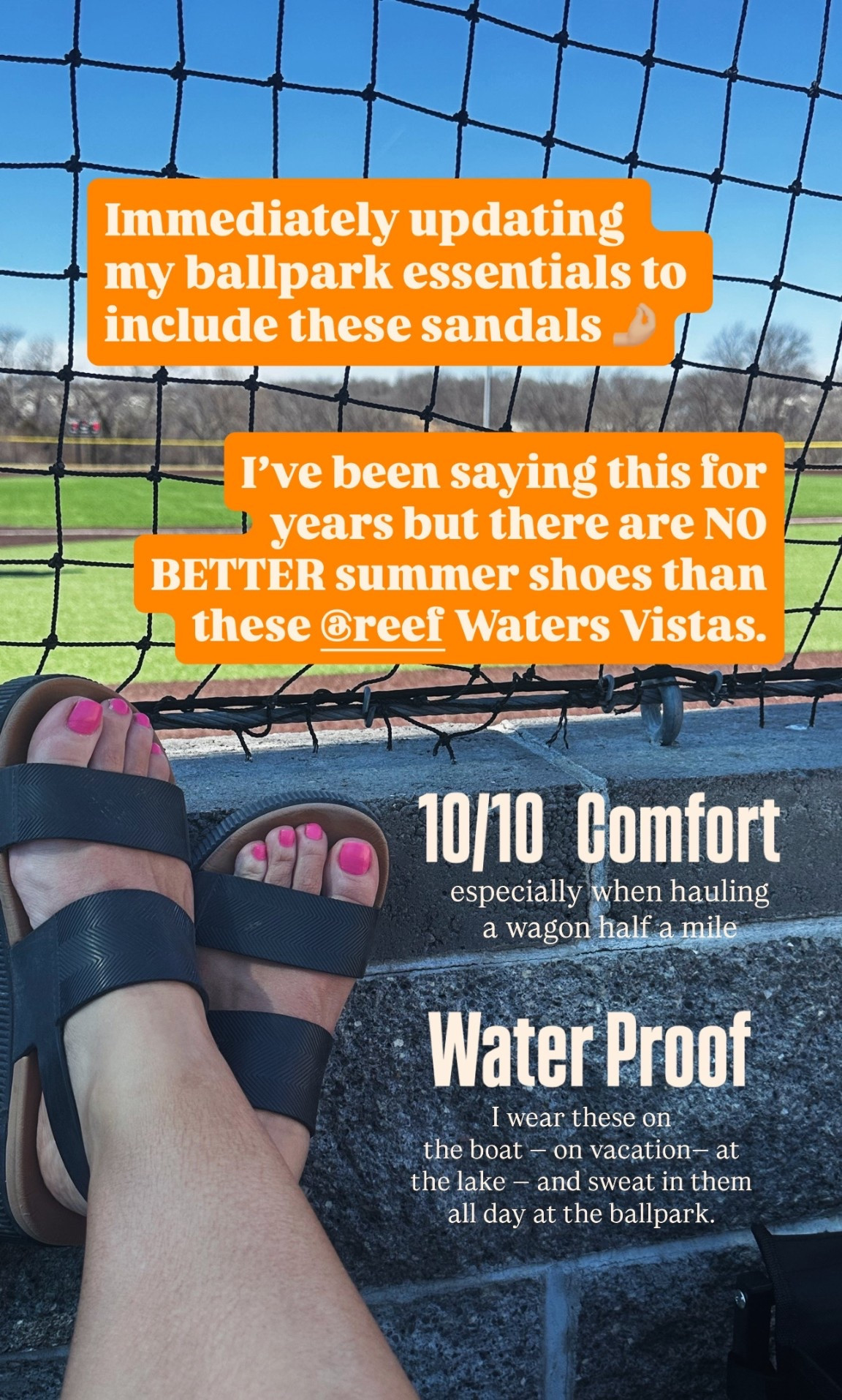 I’ve been saying this for years, but these Reef Water Vistas are hands down the BEST summer sandals for moms in the go 🤌🏼

Waterproof + Sweat Proof + Suncreen Proof + 10/10 for Comfortability — I’ve had this pair for two years and they still feel like the day I put them on for the first time.

I’ve walked every ballpark hauling a loaded wagon uphill and my feet are never uncomfortable 👌🏻 

They come in so many great colors AND dare I say that Amazon has a dupe pair that might be worth trying for the sake of saving a few $$ 👏🏻 I haven’t tried them but I’ll link them below with the others. 



#LTKTravel #LTKmomlife #LTKootd
