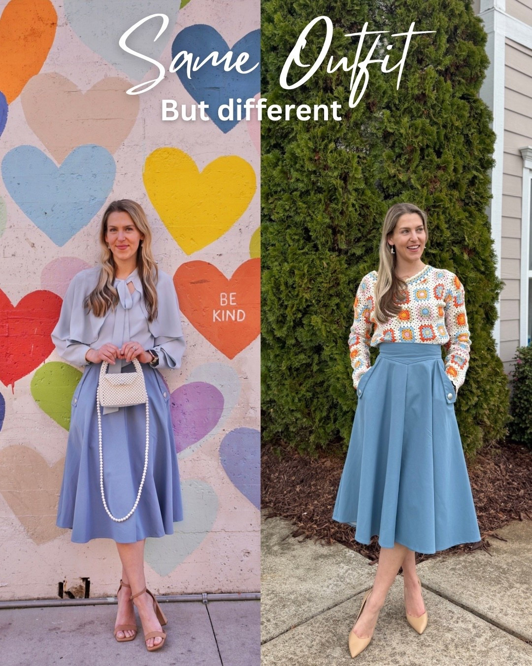 Skirt - wearing my usual size XS

Blue top - wearing my usual size XS

Crochet top - thrifted, linking similar

Closed toed heels - wearing my dial size 7.5

#LTKSeasonal