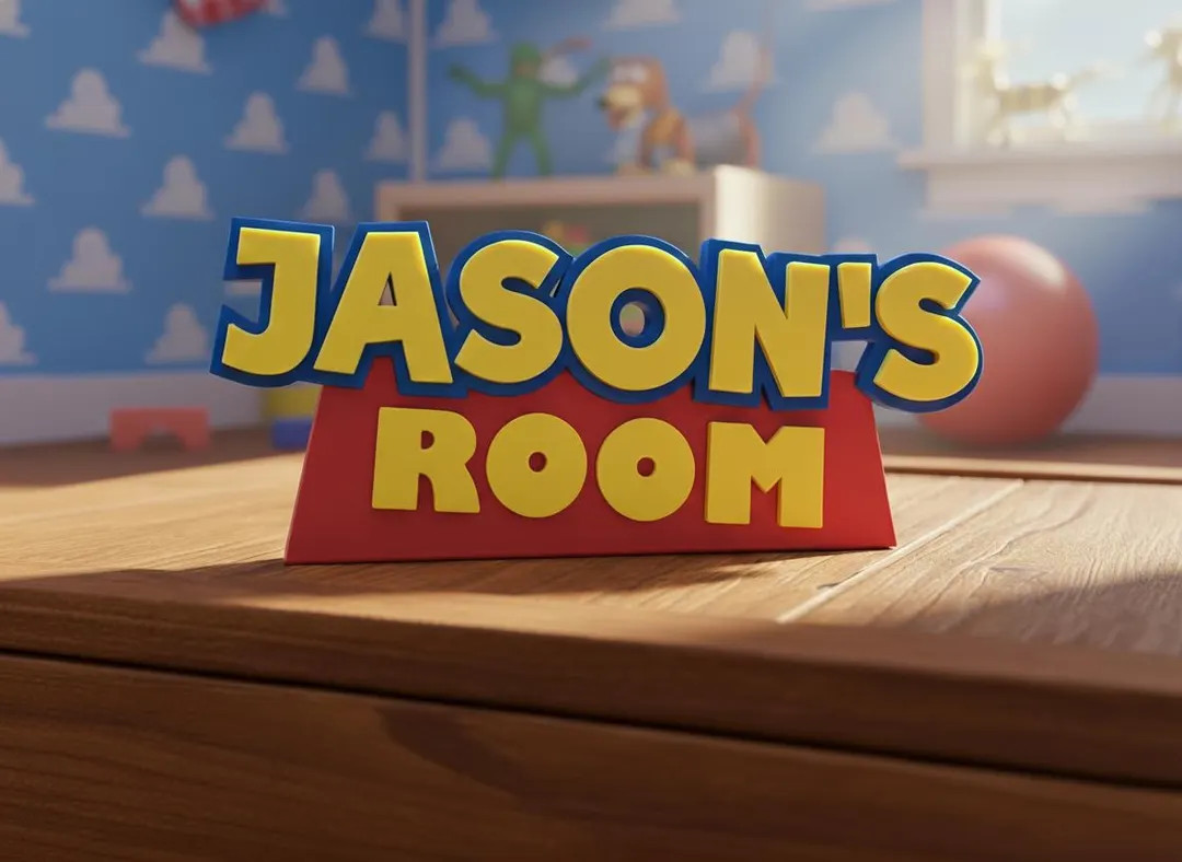 Personalised Toy Story Style Name Sign, Custom name plate, Bedroom decor | Etsy (US)