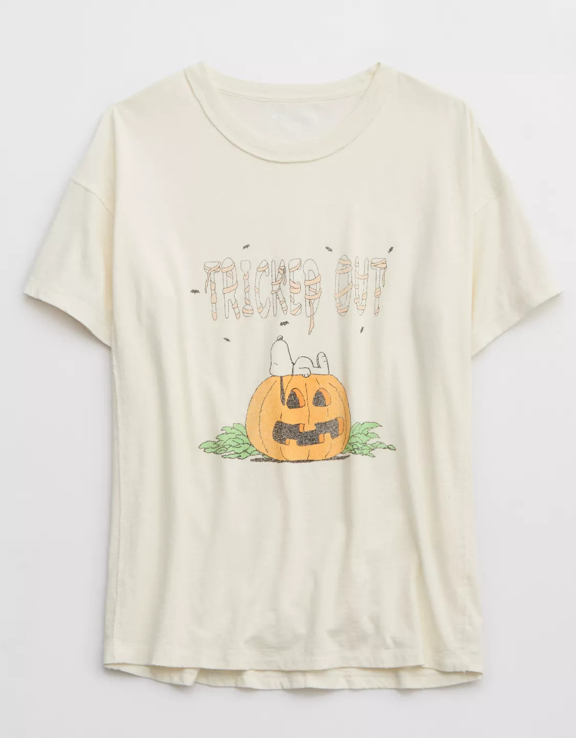 Aerie Crewneck Snoopy Graphic Oversized Boyfriend T-Shirt | Aerie
