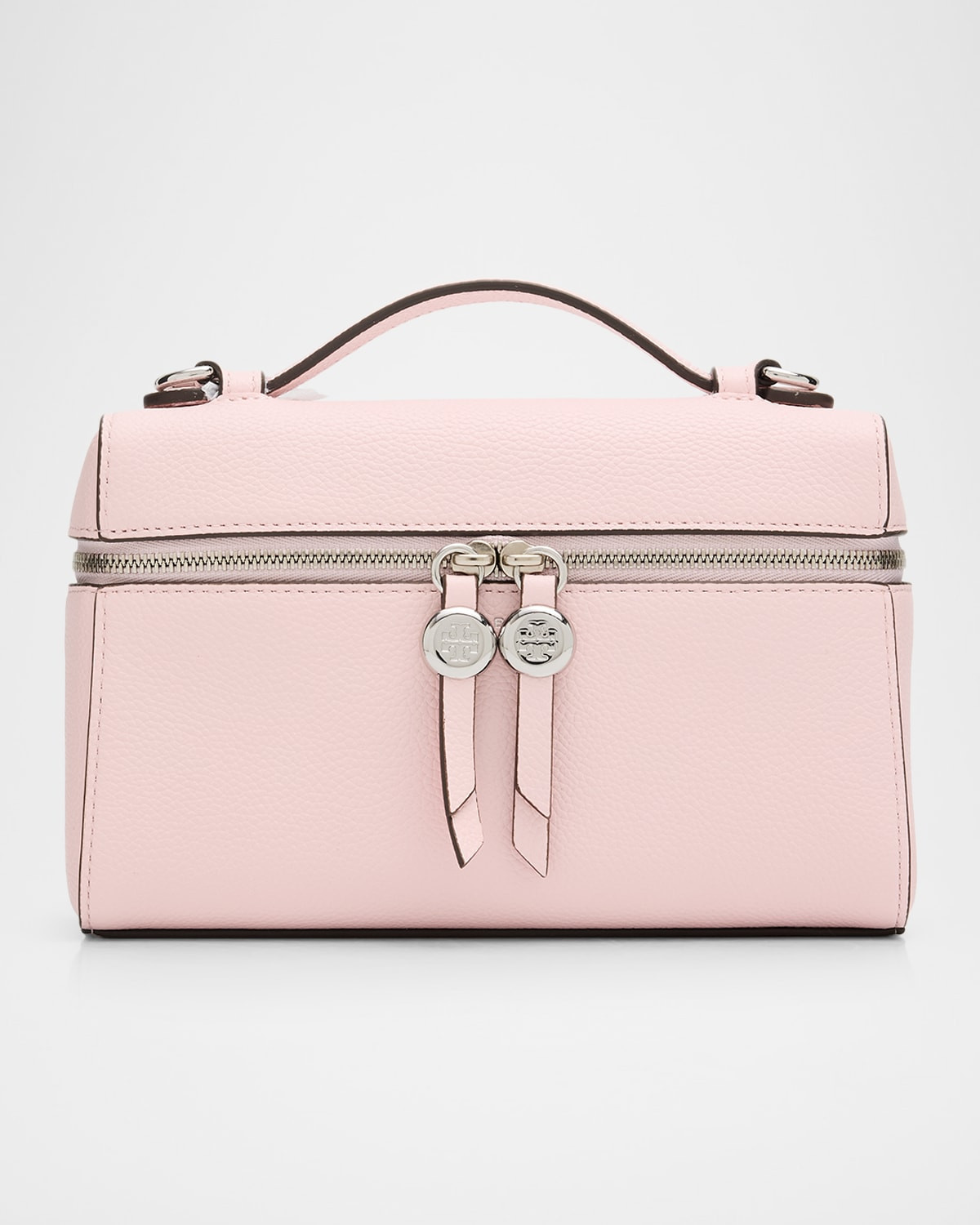 Romy Slim Leather Top-Handle Bag | Neiman Marcus
