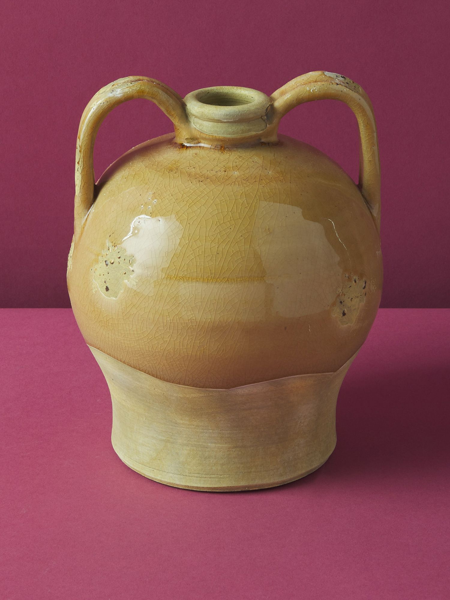 9.5in Ceramic Jug With Handles | Vases | HomeGoods | HomeGoods