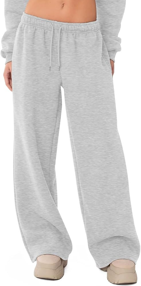 Ugerlov Wide Leg Sweatpants Women 2026 Trendy Fleece Lined Baggy Sweat Pants Athletic Lounge Swea... | Amazon (US)