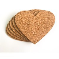 Heart Cork Coasters Set Of 6 Pcs, Free Shipping, For Tea Coffee Mug Wineglass Etc. Housewarming Gift | Etsy (US)