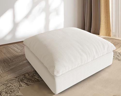 Fajiani Oversized Modular Sectional Sofa, Cloud Couch Deep Seat Sofa Cushion Covers Removable, Oversized Sectional Couches for Living Room (1 Single Seater-Off White) | Amazon (US)