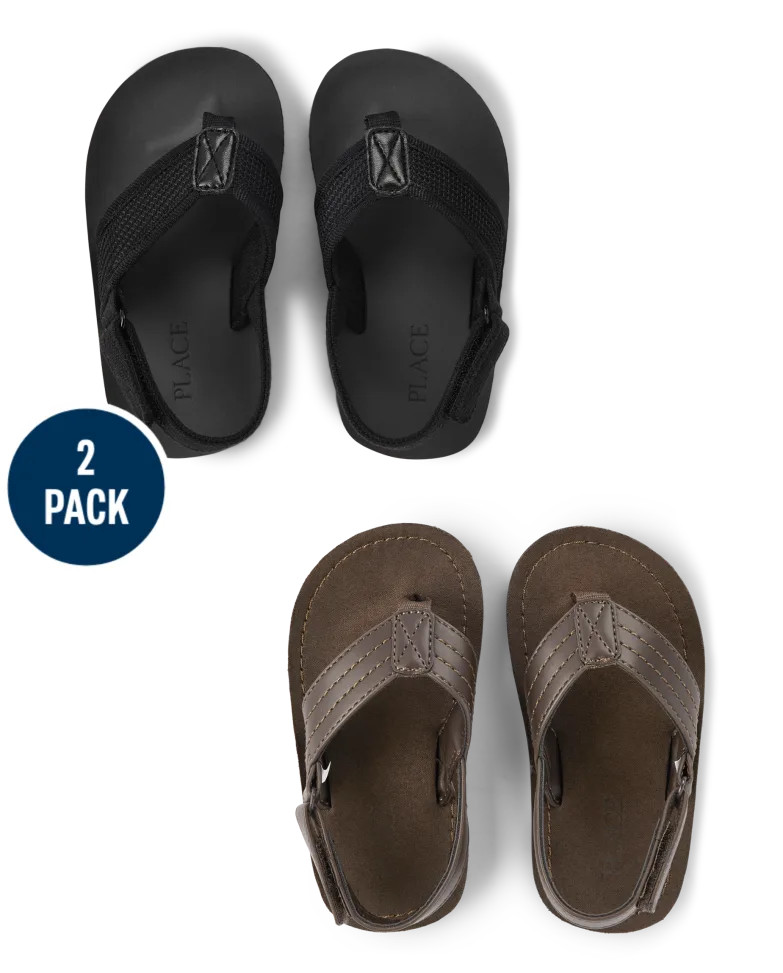 Toddler Boys Flip Flops 2-Pack - multi clr | The Children's Place