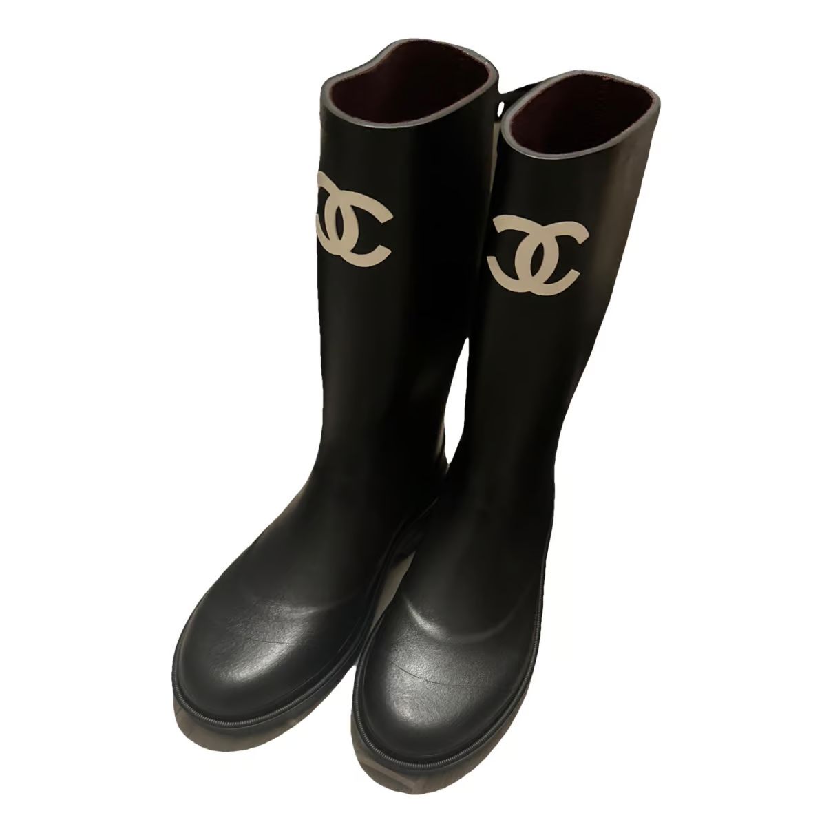 Boots Chanel Black size 41 EU in Rubber - 38212489 | Vestiaire Collective (Global)