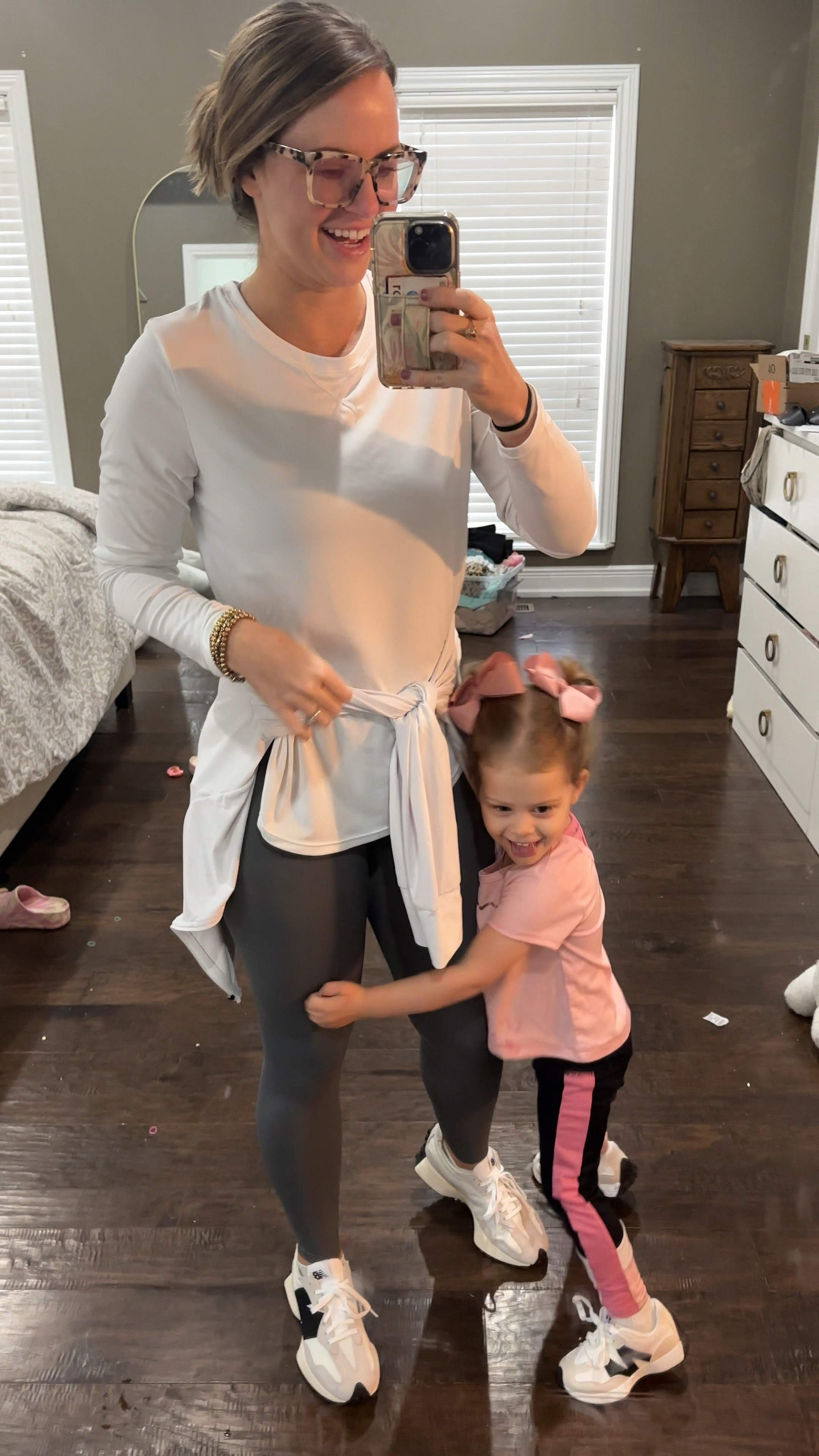 Amazon fashion fitness finds- what I wore to teach barre this morning! Wearing matching new balance sneakers with my mini. Obsessed is an understatement. 🤩 Mine are from footlocker and I found the best look a likes for toddlers on Amazon! 

Couldn’t find Dottie’s exact outfit online so i Linked some active warm up sets for kids/ toddlers below. 

Family matching, mom style, active clothes, kids clothes, toddler clothes, little girl bows, little girl style 

#LTKFitness #LTKKids #LTKActive