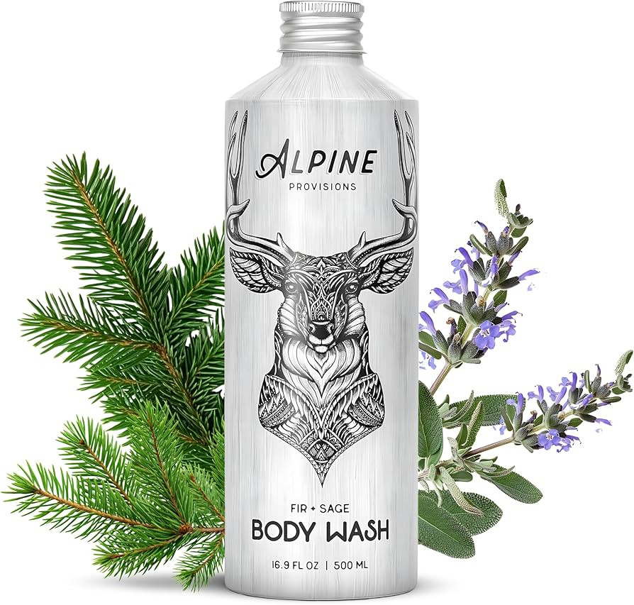 Alpine Provisions Natural Fir & Sage Moisturizing Body Wash – Refreshing with Essential Oils, A... | Amazon (US)