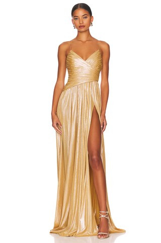 retrofete Doss Dress in Champagne Gold from Revolve.com | Revolve Clothing (Global)