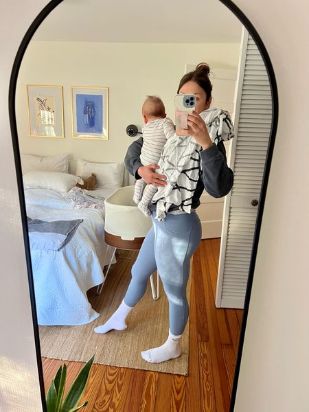 Leggings from Athleta with the most supportive belly area (lovely for postpartum) and phone pocket (perfection when hands are full!). These are TTS (S for me) and buttery soft. Have also linked similar pairs as I know the light blue isn’t always in stock!

#LTKsalealert #LTKGiftGuide #LTKbaby