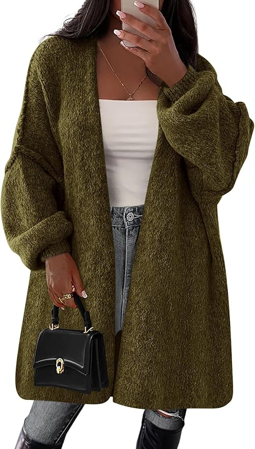 PRETTYGARDEN Long Cardigan Sweaters for Women Trendy Fall 2025 Oversized Knit Sweater Jacket Coat... | Amazon (US)