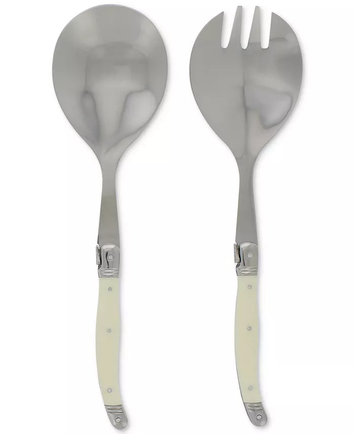 French Home Laguiole 2-Pc. Faux Ivory Salad Servers - Macy's | Macy's