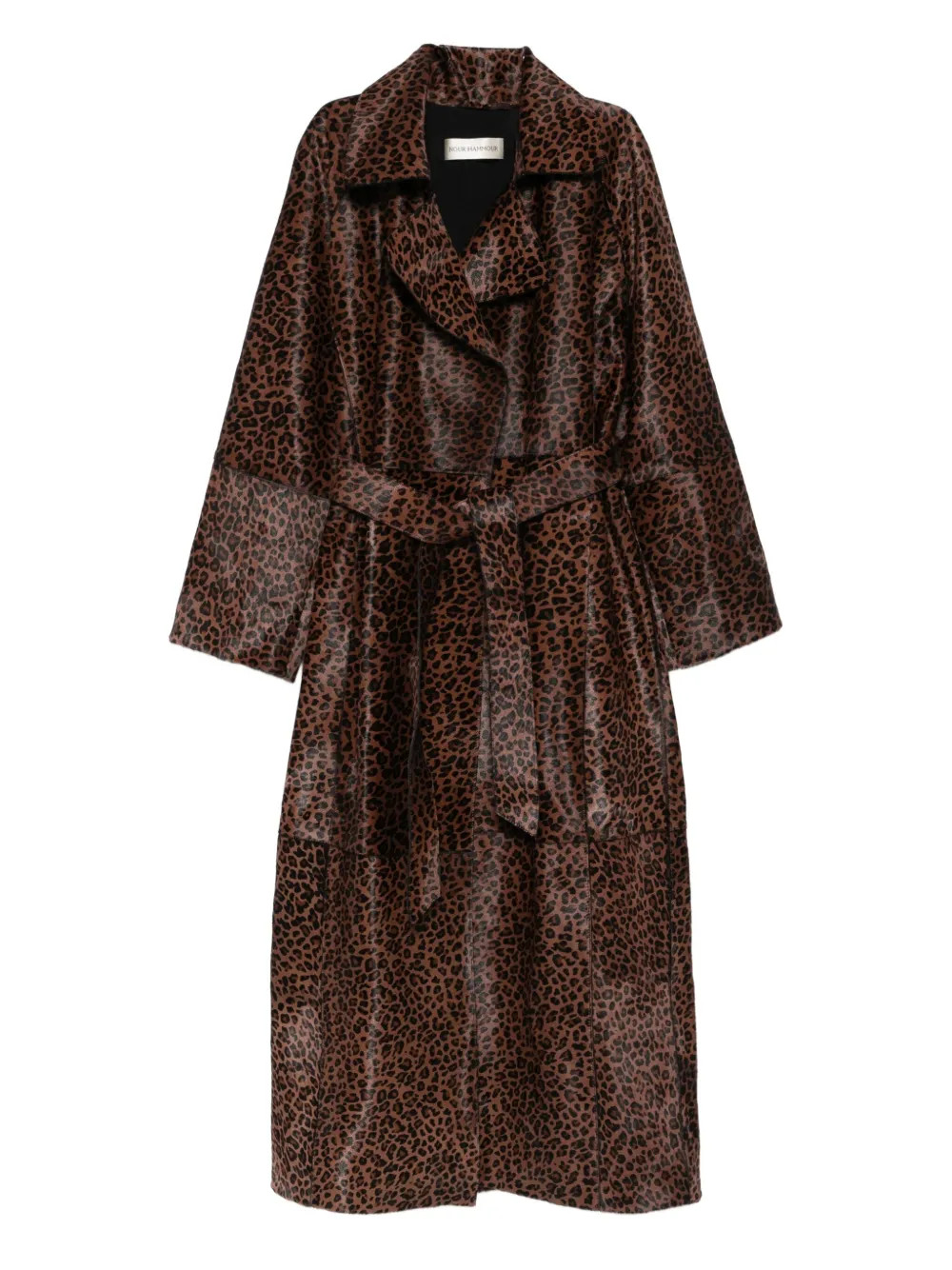 Nour Hammour Althea Belted Coat | Brown | FARFETCH | Farfetch Global