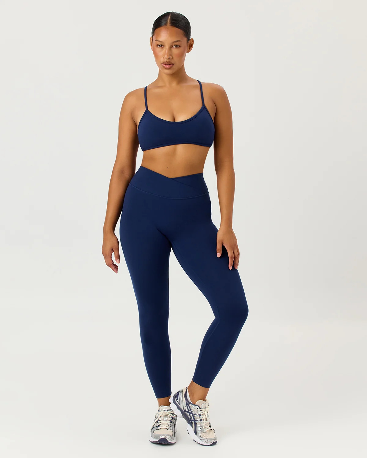 Serenity Crossover Leggings | Navy | Crop Shop Boutique AU